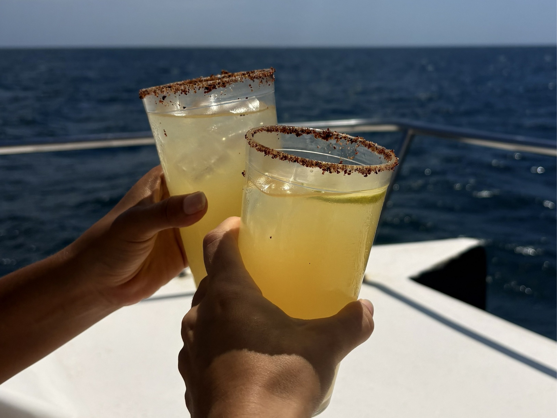 Cold drinks served on board